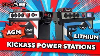 KickAss Power Station LiFePO4 Lithium AGM battery Integrated DC Charger MPPT solar QC3 & Anderson