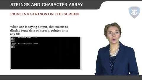 STRINGS AND CHARACTER ARRAY