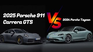 Comparing Exhaust Sound 2025 Porsche 911 Carrera GTS VS 2024 Porche Taycan