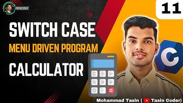 Switch Case in C Explained | Menu Driven Program Example (CS50 Style)