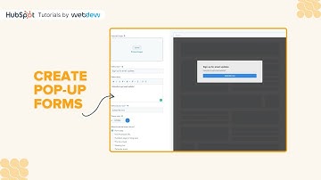 How to create pop up forms in HubSpot