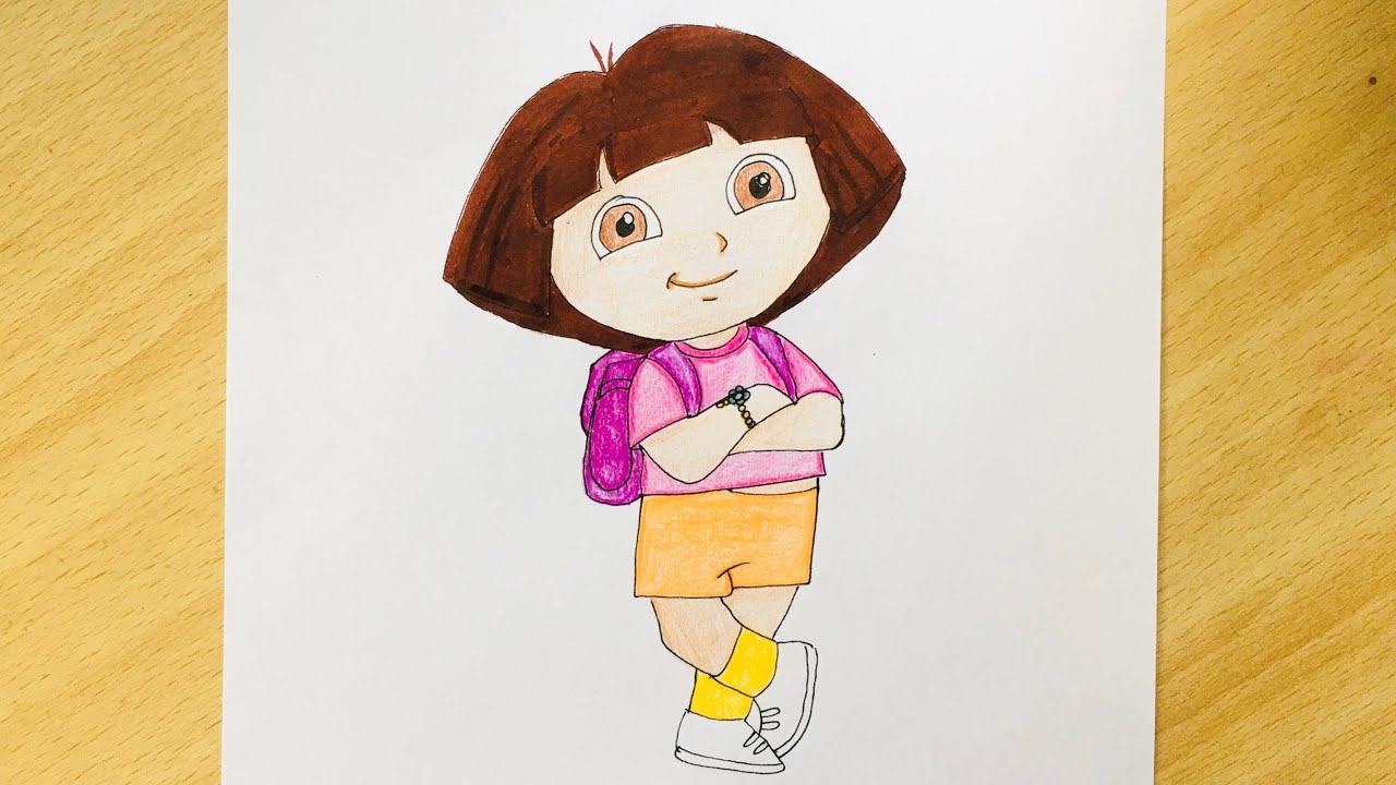How To Draw Dora The Explorer (Very Easy) | Step by Step - YouTube