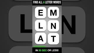 Scrambled Word Game Blitz #1 - Find all 6 Letter Words E M L N A T