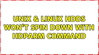 Unix & Linux: HDDs won't spin down with hdparm command