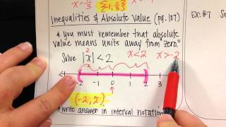 Lecture Notes 1-5-2016 Absolute Value Equations and Inequalities
