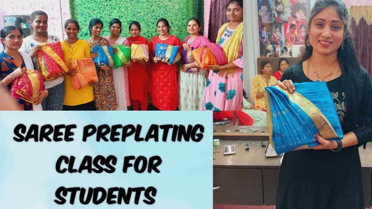 saree preplating class saree box folding for beginners saree preplating tricks 