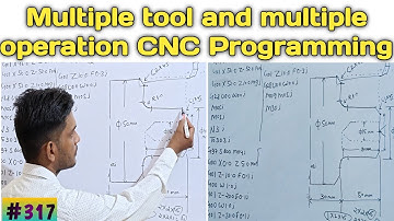 Multiple operational and multiple tool cnc programming | मल्टीप्ल टूल प्रोग्रामिंग कैसे करें