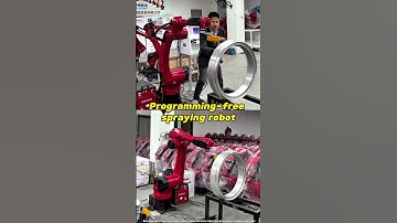 Program-free spraying robot #industrialrobot #automobile #machine #intelligence #robot #factory