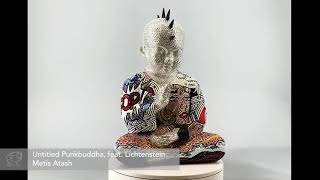 Metis Atash Untitled Punkbuddha Feat Roy Lichtenstein Sculpture With Swarovski Crystals For Sale