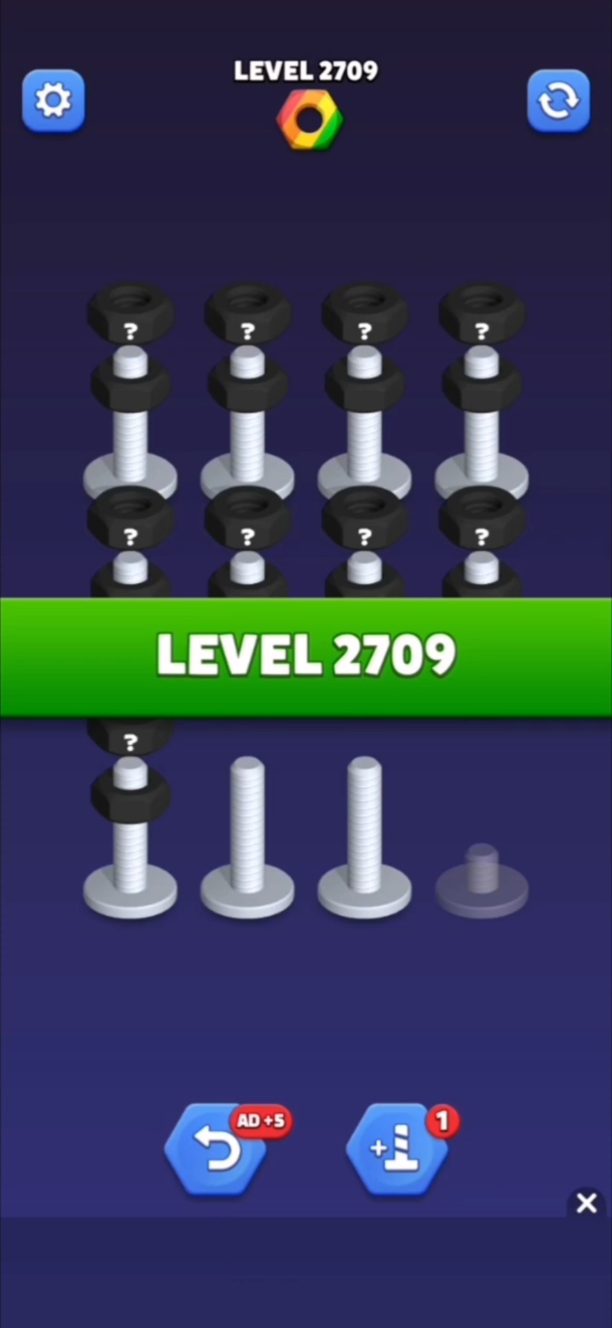 Nut Sort Level 2709 - Color Puzzle Game by Kiwi Fun #games #puzzle