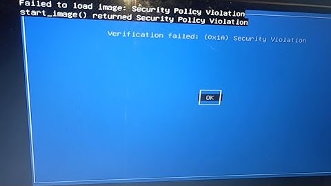 Verification failed Security  Violation