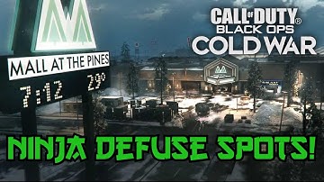 Black Ops Cold War - The Pines Ninja Defuse Spots Tutorial! (How to Ninja Defuse Mall at the Pines!)