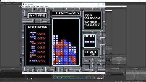 [NES Tetris] 21 tetr in a row & 677K transition (12/08/19)