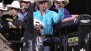 WRECK: Chase Outlaw takes a hit from Shepherd Hills Tested (PBR)