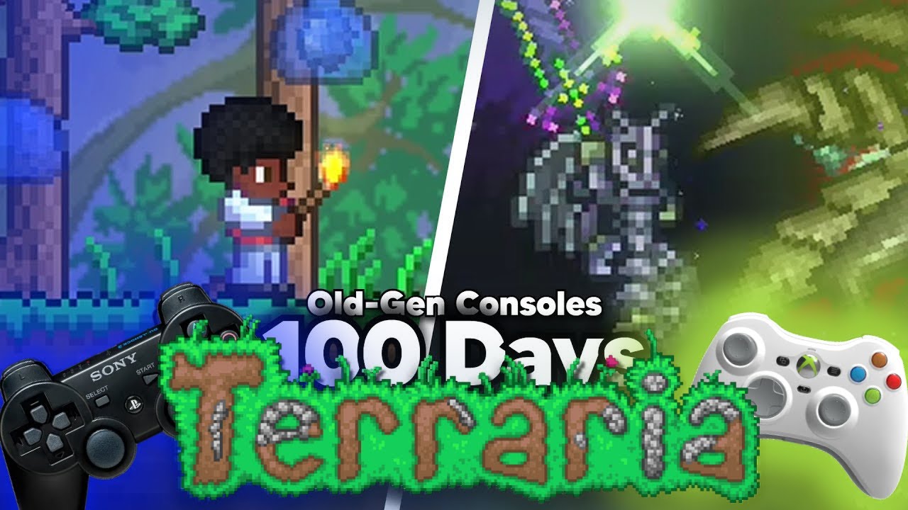 I Spent 100 Days in Terraria Xbox 360/PS3 Version Old Gen Console