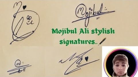 Mojibul Ali stylish signatures#easy sign tips#name signature with arooj