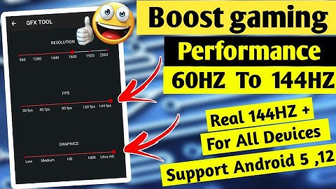 Enable 144HZ Refresh Rate + Max CPU Performance On Any Android - No Root