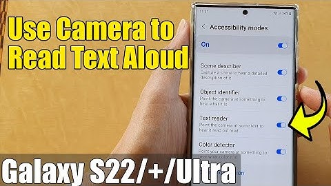 Galaxy S22/S22+/Ultra: How to Use the CAMERA To READ TEXT ALOUD