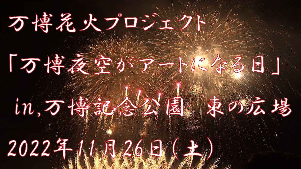 万博花火プロジェクト 万博夜空がアートになる日 In 万博記念公園 東の広場 Youtube