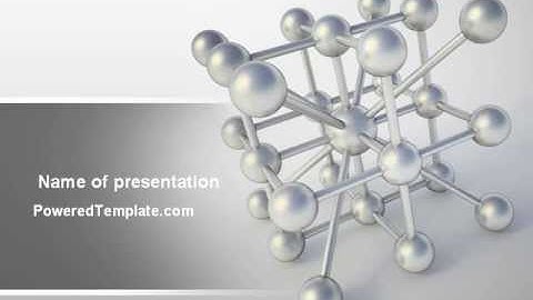 Molecular Lattice PowerPoint Template by PoweredTemplate.com