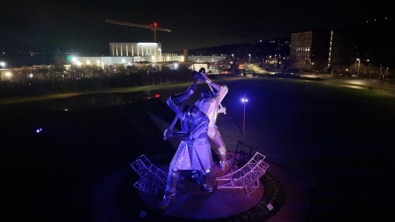 skelpies monument port Glasgow flown with the dji mini 5 pro