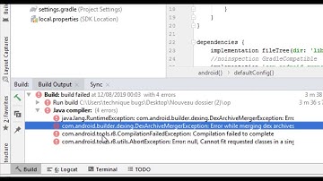 Error canot fit requested classes in a single dex file