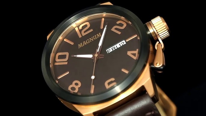 Relógio Masculino Magnum Couro Linha Luxo Military Ma32952p