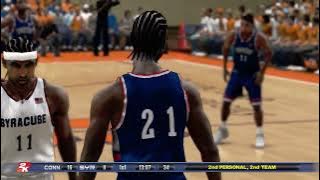 College Hoops 2K7 Xbox 360 Gameplay - Connecticut Huskies vs Syracuse Orange