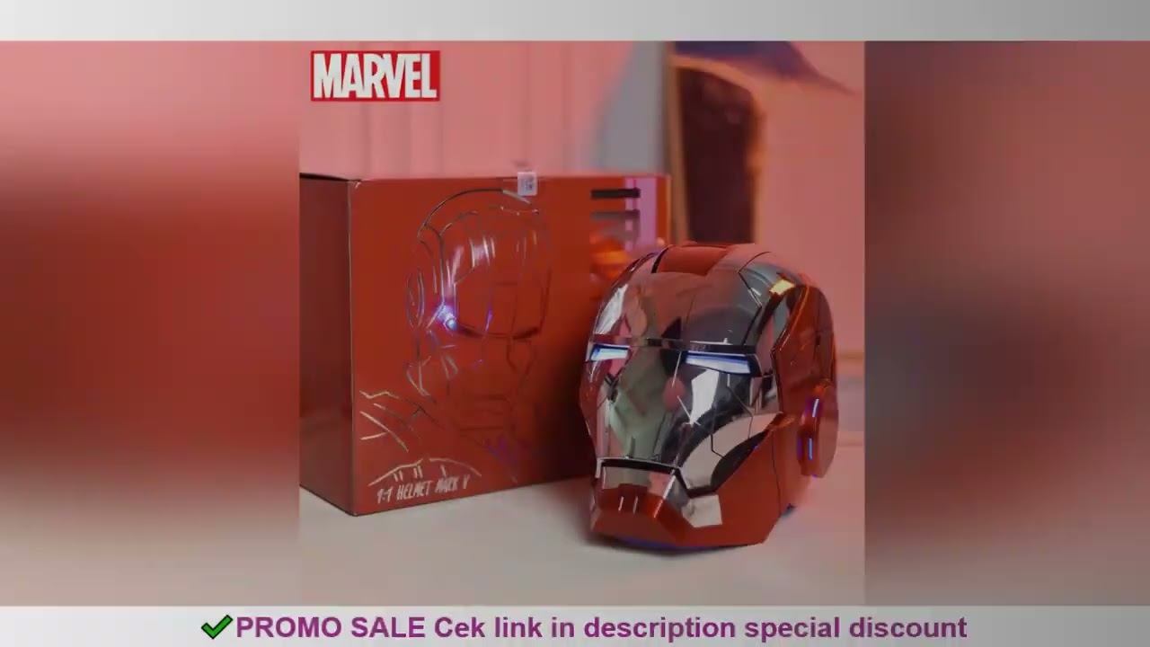 New AutoKing 1:1 Mk5 Iron Man Helmet Cosplay Voice Control Eyes with Light Model Toys for Adult Elec