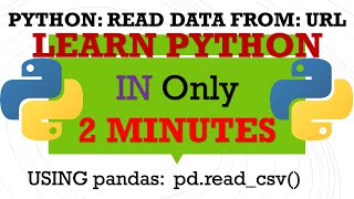 PYTHON  FOR  BEGINNERS:   HOW TO READ URL DATA USING Pandas Python| #python #pythonprogramming