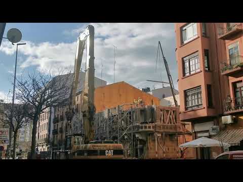 Derribo de edificio en la C/ Vitoria en Miranda de Ebro