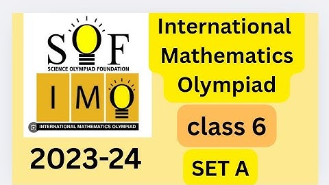 #Favfive | SOF IMO Class 6 2023-2024 SET A question paper | #imo | #mathsolympiad | #class6 |