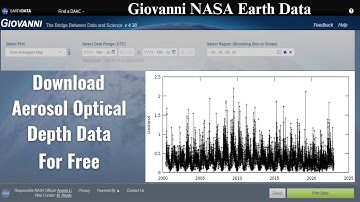 How to Download Aerosol Optical Depth (AOD) Data for Free with Giovanni NASA Earth Data
