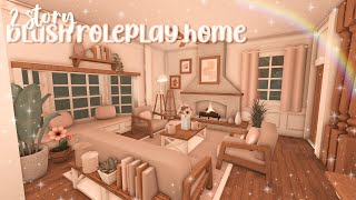 2 Story Blush Roleplay Home Bloxburg Speedbuild Luminto