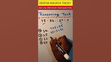 ANALOGY NUMBER।। SSC CGL SSC MTS SSC GD 2025 #maths #ssccgl #gaming #gaganpratapmaths #mcq#trending