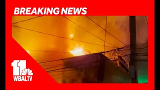 Neighbor's video shows flames consuming Canton rowhome