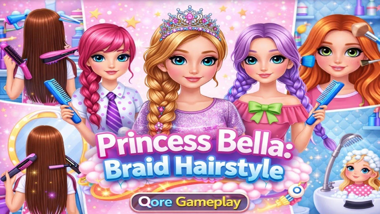 Princess Bella Braid Hairstyle | Cute Hair Braiding, Salon & Makeover Gameplay (Android/iOS)