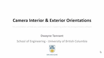 Camera Interior & Exterior Orientations