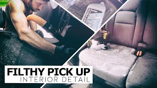 Detailing The Worst Pick Up Truck  Filthy Seats Chevy Colorado Full Interior Detail