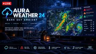 🌙 DARK SKY AMBIENT — 24/7 Relaxing Rain, Weather Radar & Ambient Music screenshot 3