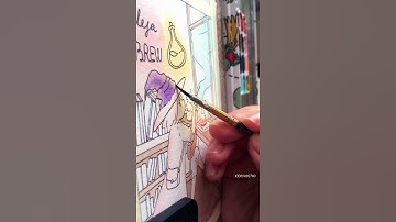 Quán nước Phù Thủy | #convecho #watercolor #shorts