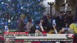 State Capitol Christmas tree lights up City of Harrisburg
