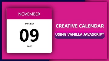 Calendar Design in Vanilla JavaScript HTML and CSS | Simple calendar for your blog