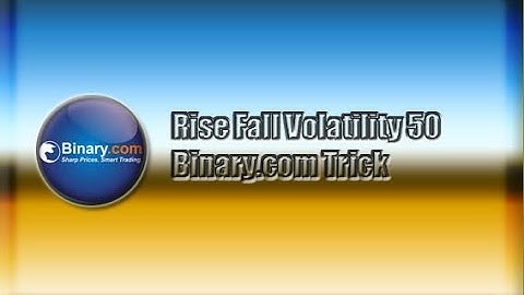 Trading Binary.com Rise fall Volatility 50 Mr  Martandang Tricks
