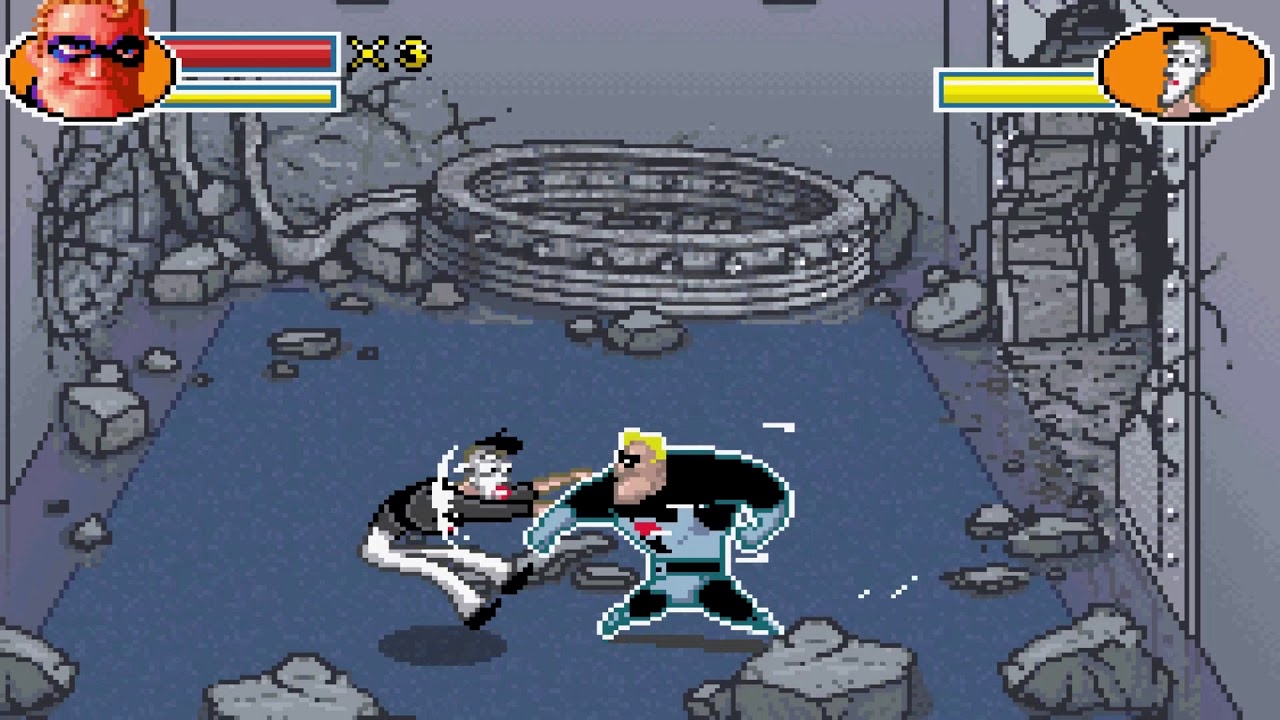 (GBA) The Incredibles - 'Mr. Incredible Vs. Bomb Voyage' Gameplay