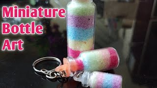 Miniature Bottle Art With Salt Bottle Art
