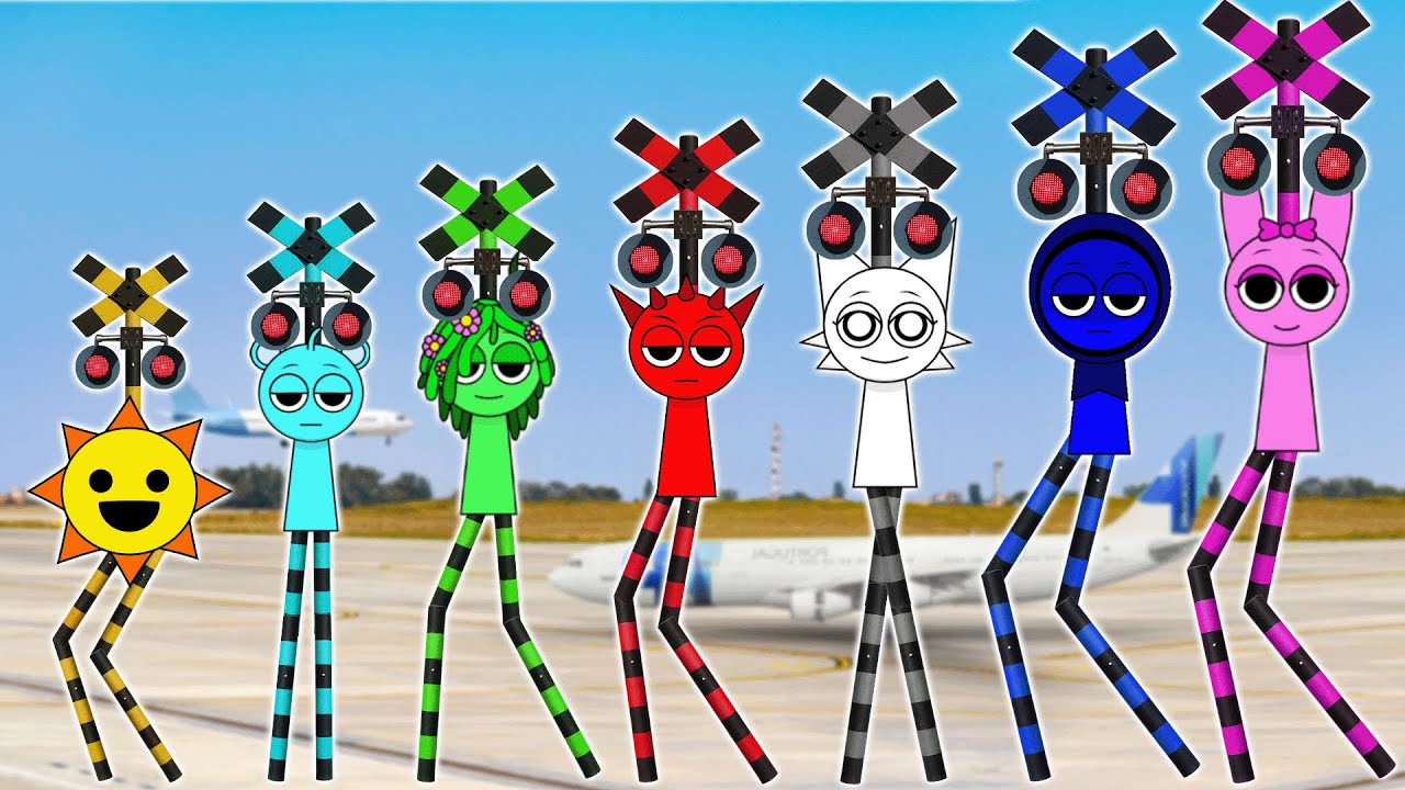 【線路アニメ】スプランクイカンカンを移動すると奇妙な音がする 🚂🚂🚂 Sprunki Railroad Crossings Meme Animation