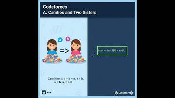 Codeforces A. Candies and Two Sisters - Problem Explained (C++ Solution)