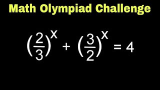A Nice Math Olympiad Exponential Simplification | Find the Value of x in this Problem ?