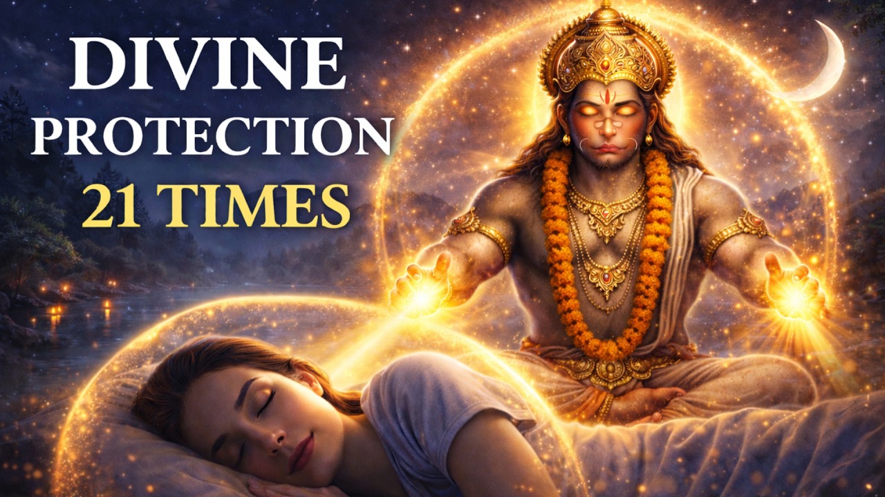 Powerful Hanuman Chalisa 21 Times for Deep Sleep Divine Protection All Night | हनुमान चालीसा 21 बार